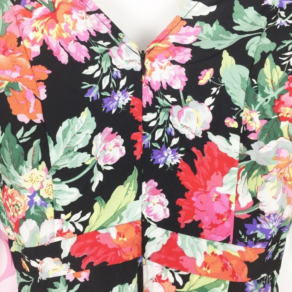 NEW Forever 21 Black Floral Romper S - Picture 5 of 7